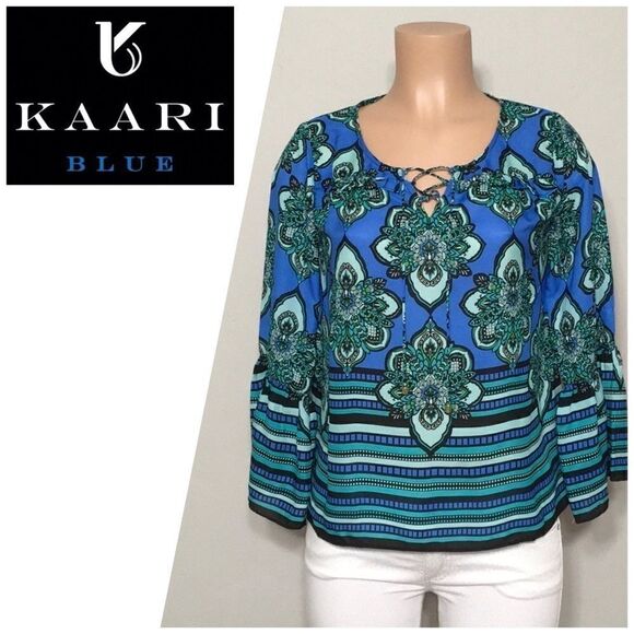 New. Kari Blue blouse. NWOT - Picture 1 of 6
